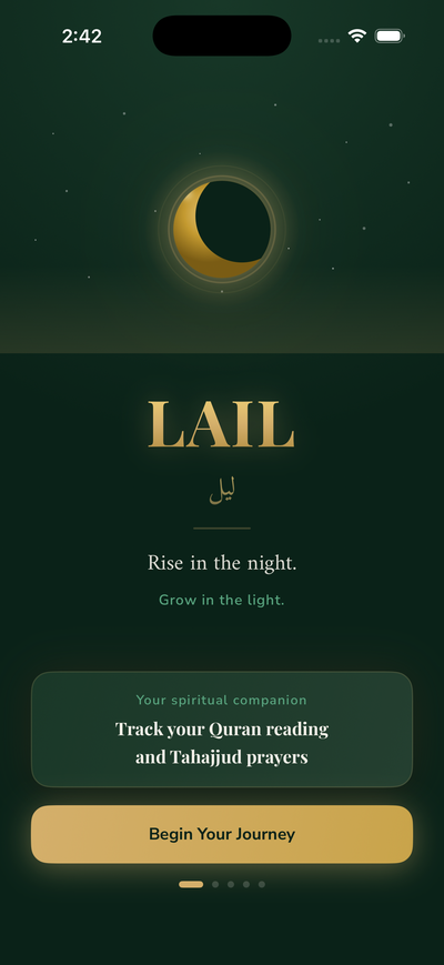Lail welcome screen